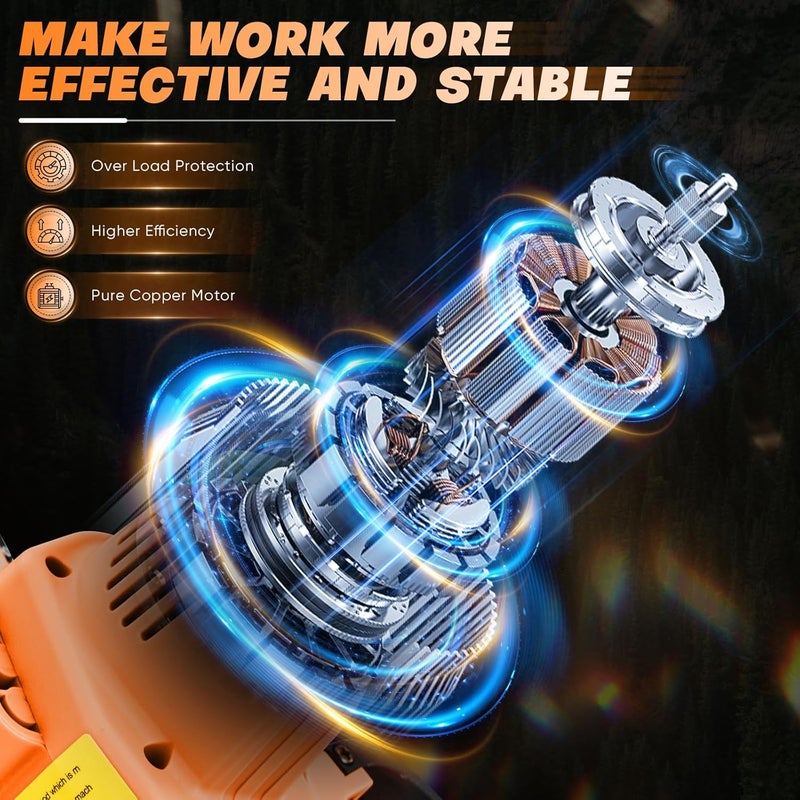 Saker Mini Chainsaw|6 Inch Chainsaws[2025 Upgraded]|Mini Cordless Electric Chain Saw|Small Handheld Portable Chain Saws Battery Powered Saws for Tree Trimmer and Garden,Valentine's Day Gifts - Image 3